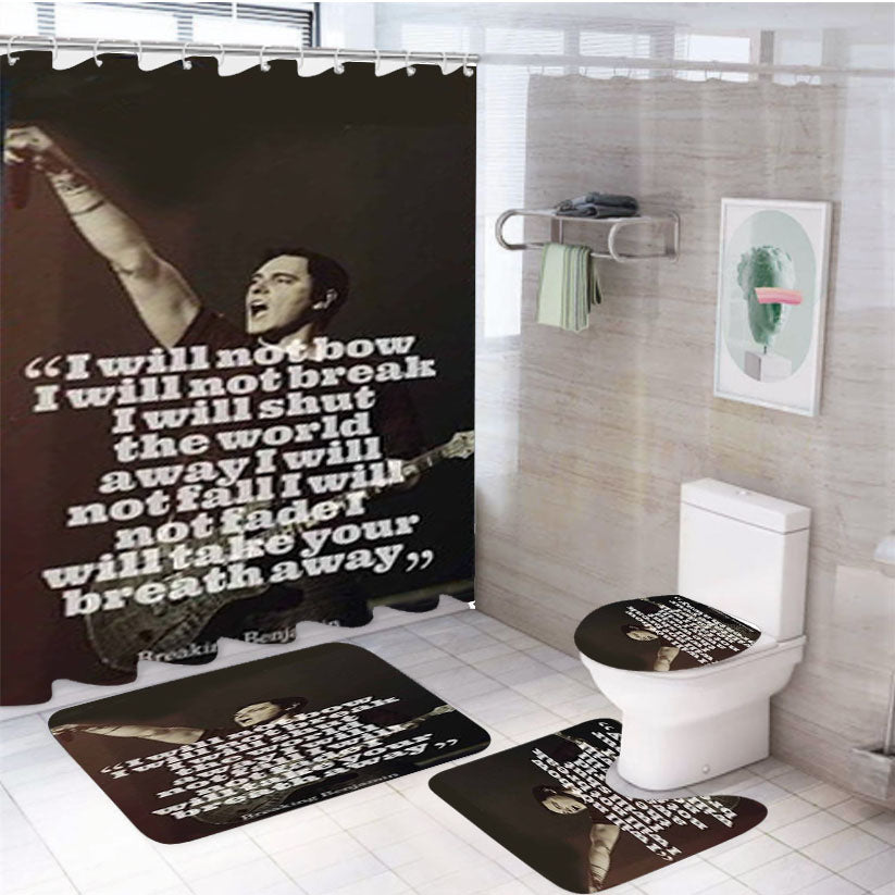 Breaking Benjamin  4Pcs Bathroom Set Shower Curtain
