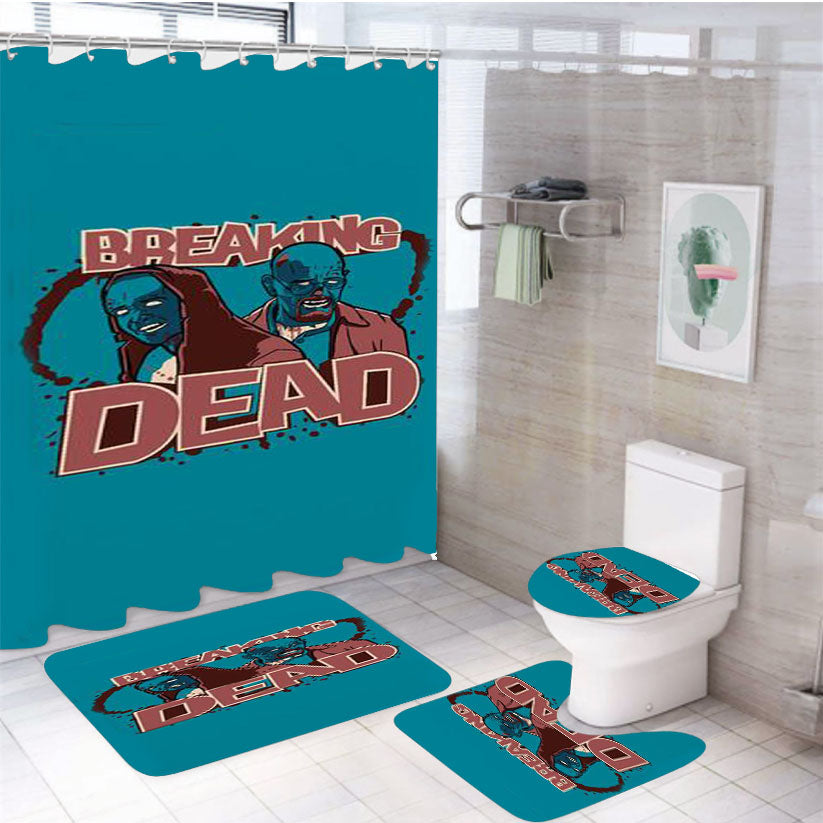 Breaking Dead 4Pcs Bathroom Set Shower Curtain