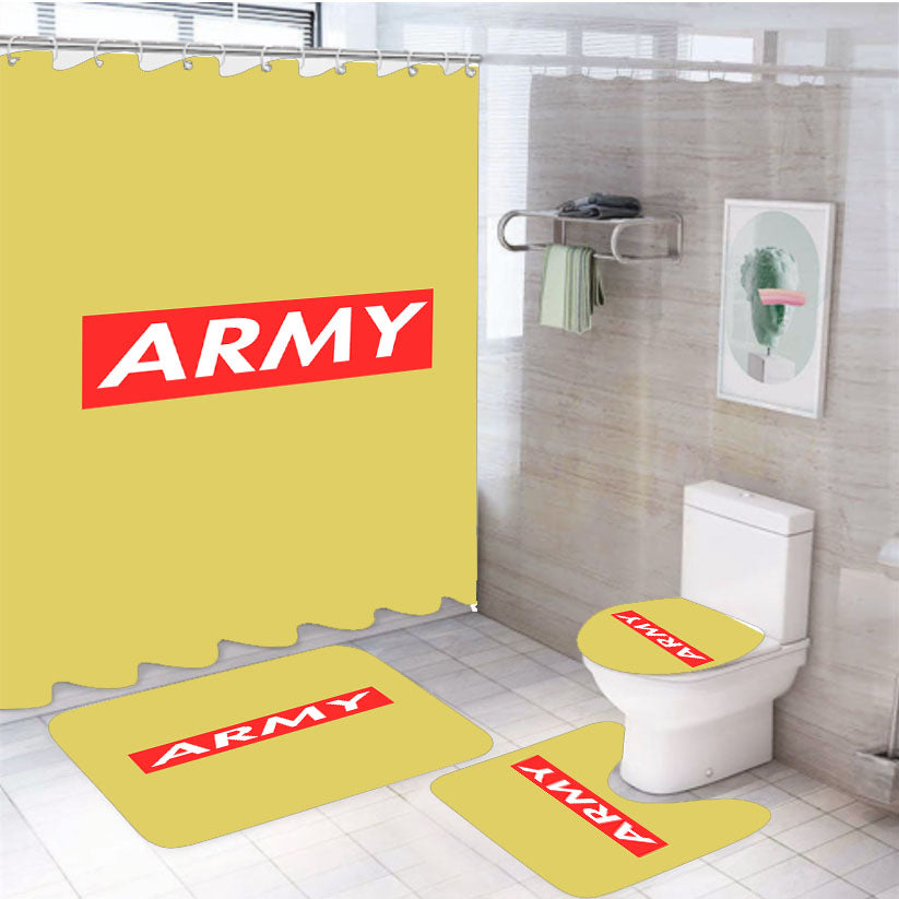 Bts Army Supreme 4Pcs Bathroom Set Shower Curtain