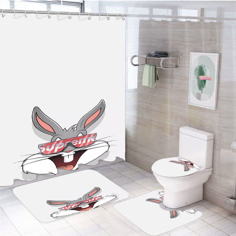 Bugs Bunny Supreme 4Pcs Bathroom Set Shower Curtain