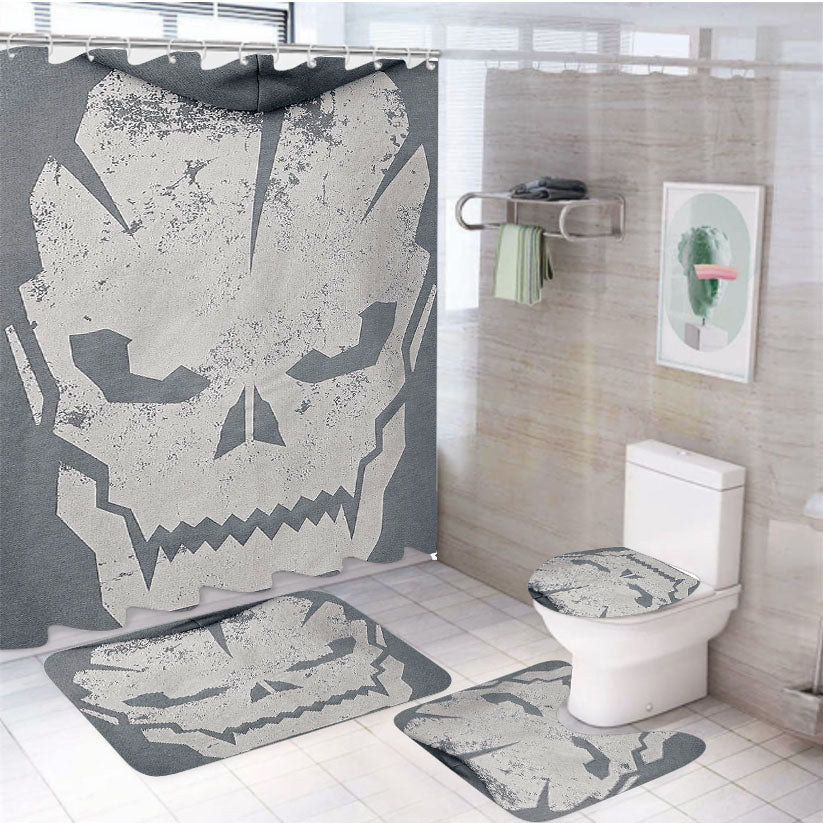Call Of Duty Black Ops 3 Skull 4Pcs Bathroom Set Shower Curtain