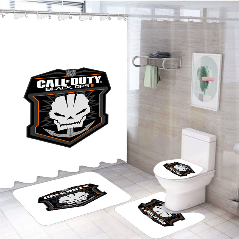 Call Of Duty Black Ops Iii Logo 4Pcs Bathroom Set Shower Curtain