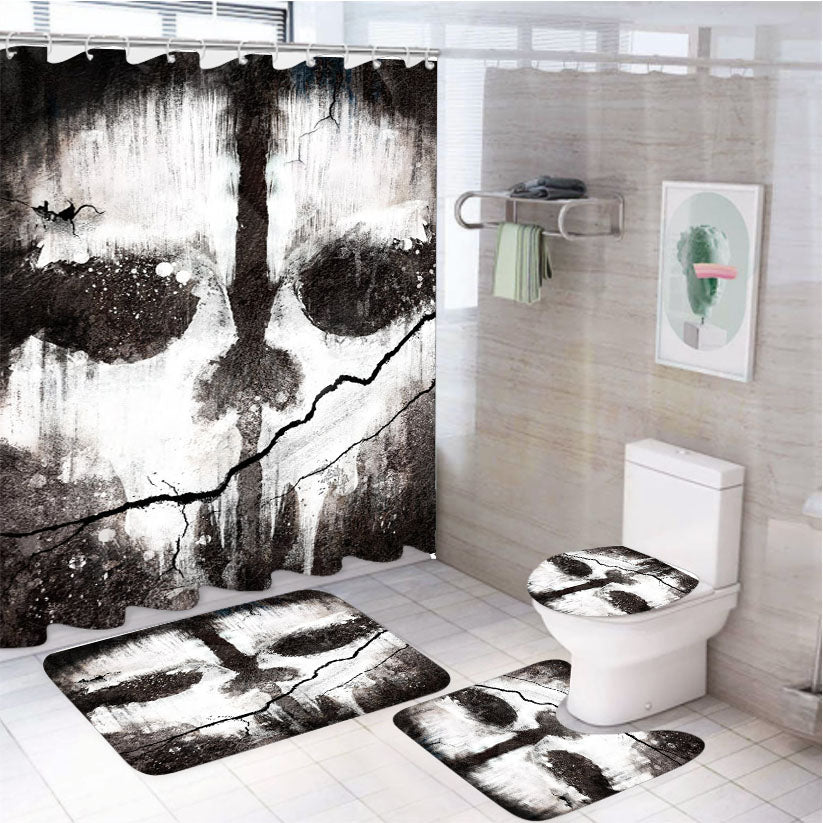 Call Of Duty Ghost 4Pcs Bathroom Set Shower Curtain