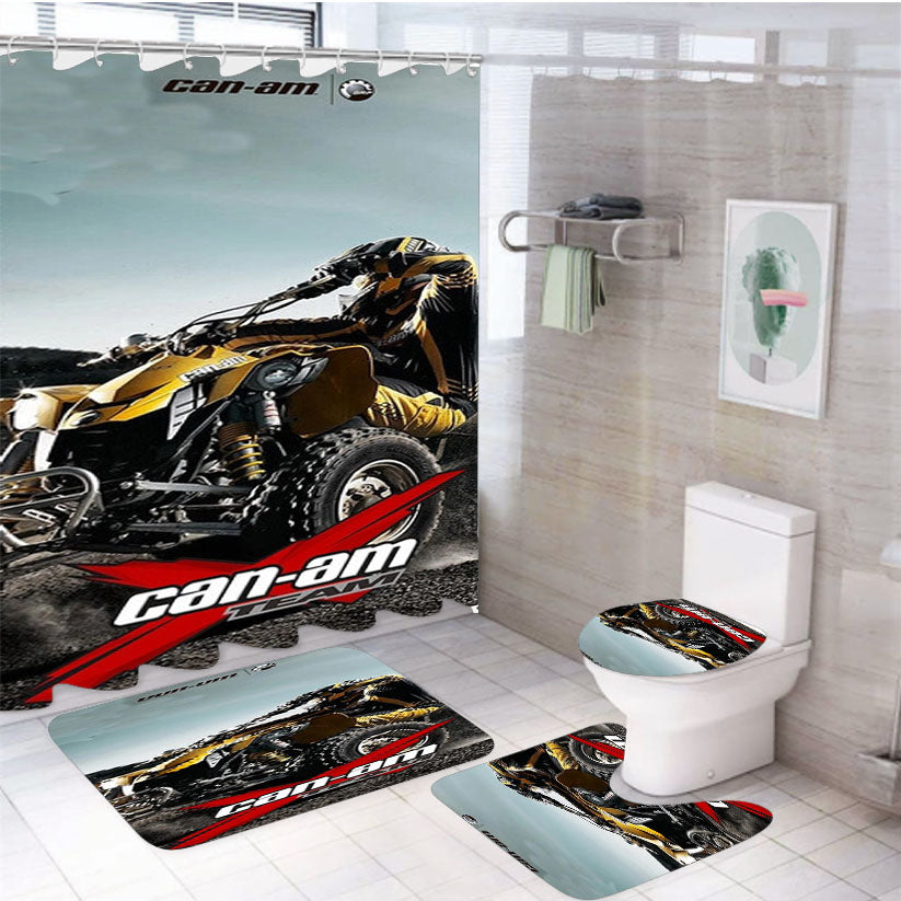 Can-Am Atv Motorcross 4Pcs Bathroom Set Shower Curtain