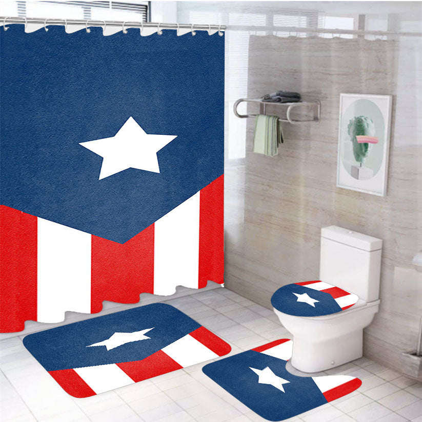 Captain America 3 4Pcs Bathroom Set Shower Curtain