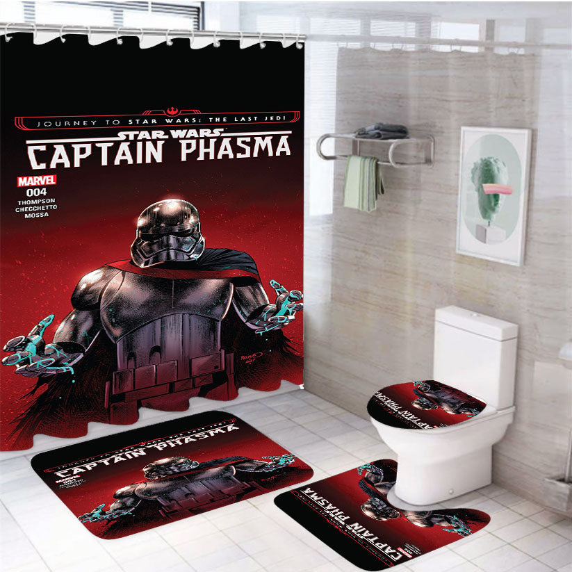 Captain Phasma Star Wars 4Pcs Bathroom Set Shower Curtain