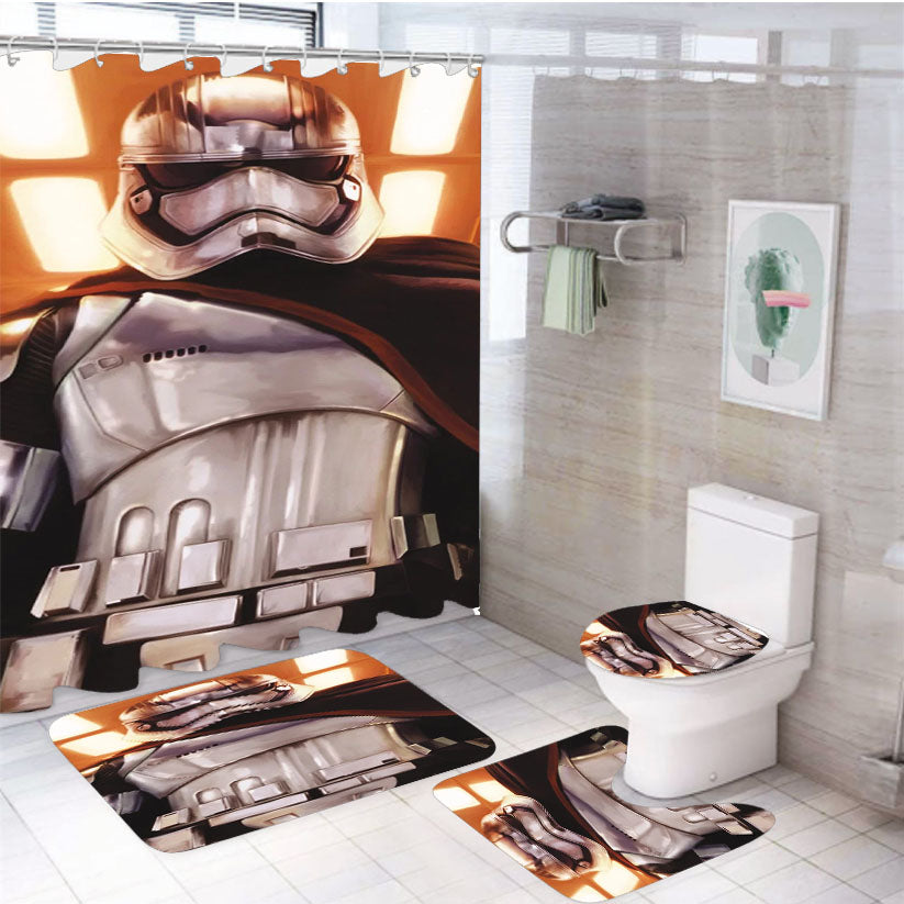 Captain Phasma Star Wars The Force Awakens 4Pcs Bathroom Set Shower Curtain