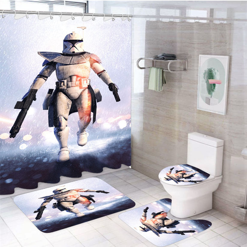 Captain Rex 4Pcs Bathroom Set Shower Curtain