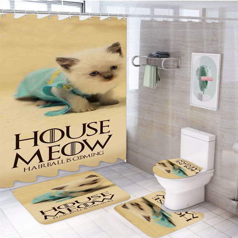 Cat Star Wars Nerd Talk Nerdy To Me 4Pcs Bathroom Set Shower Curtain