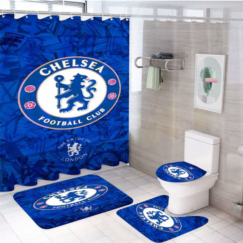 Chelsea Night 4Pcs Bathroom Set Shower Curtain