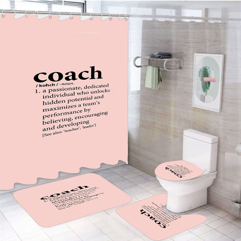 Coach Gift From Team Assistant Football Soccer 4Pcs Bathroom Set Shower Curtain