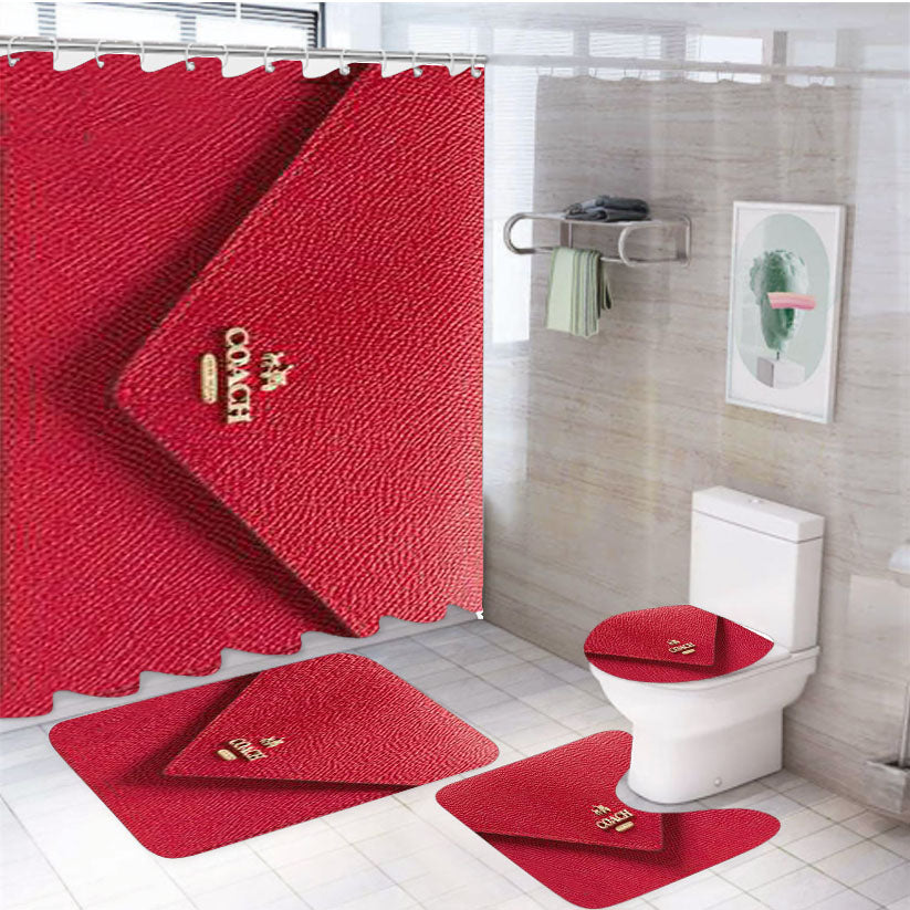 Coach Soft Wallet 4Pcs Bathroom Set Shower Curtain