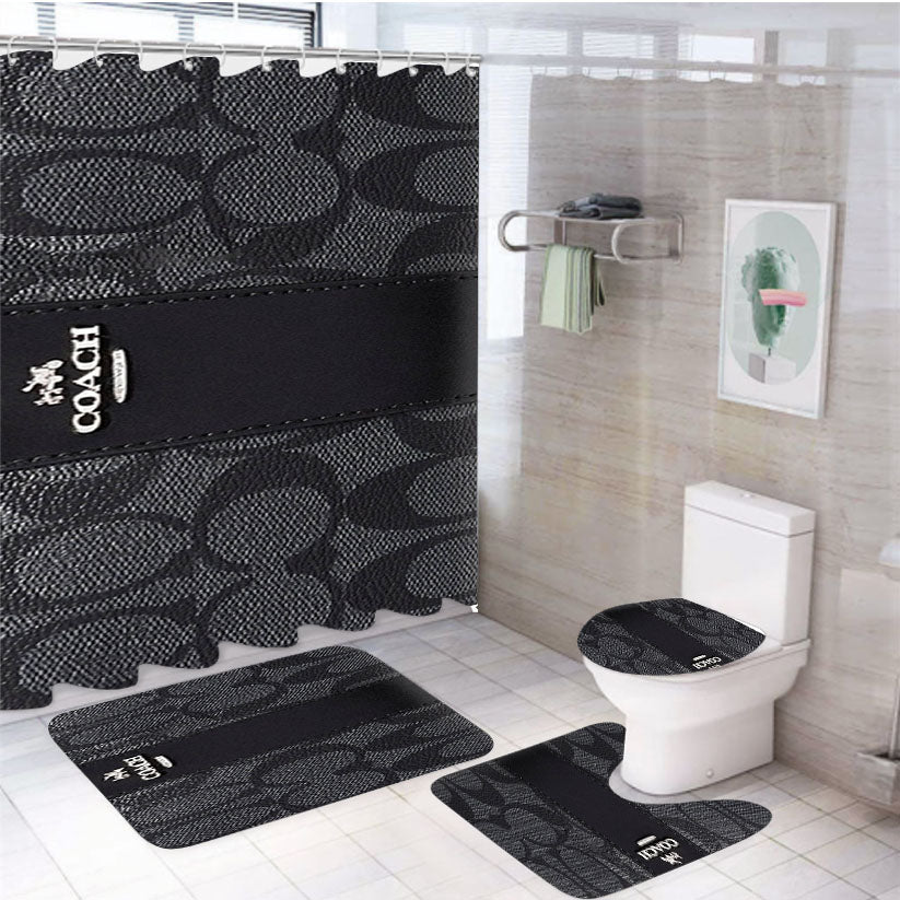 Coach Wallet 4Pcs Bathroom Set Shower Curtain