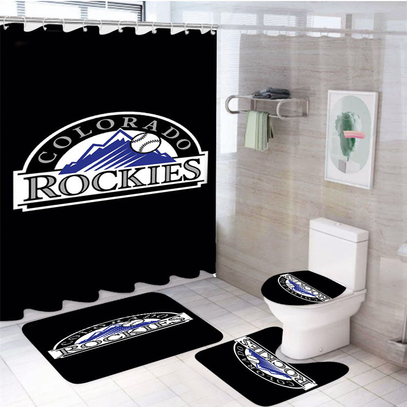 Colorado Rockies 4 4Pcs Bathroom Set Shower Curtain