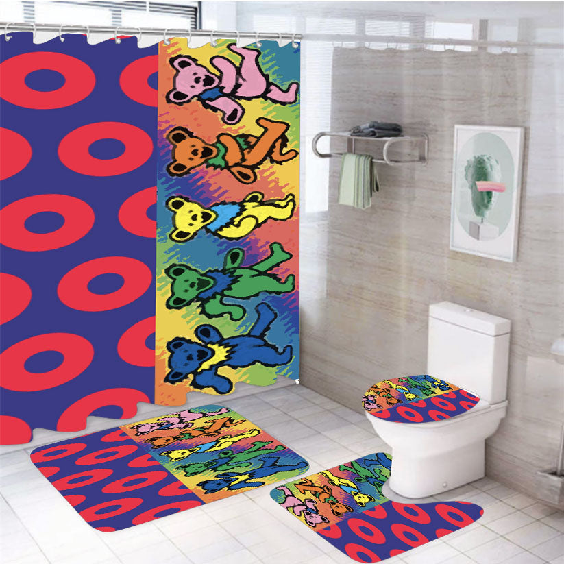 Dancing Bears Grateful Dead 4Pcs Bathroom Set Shower Curtain