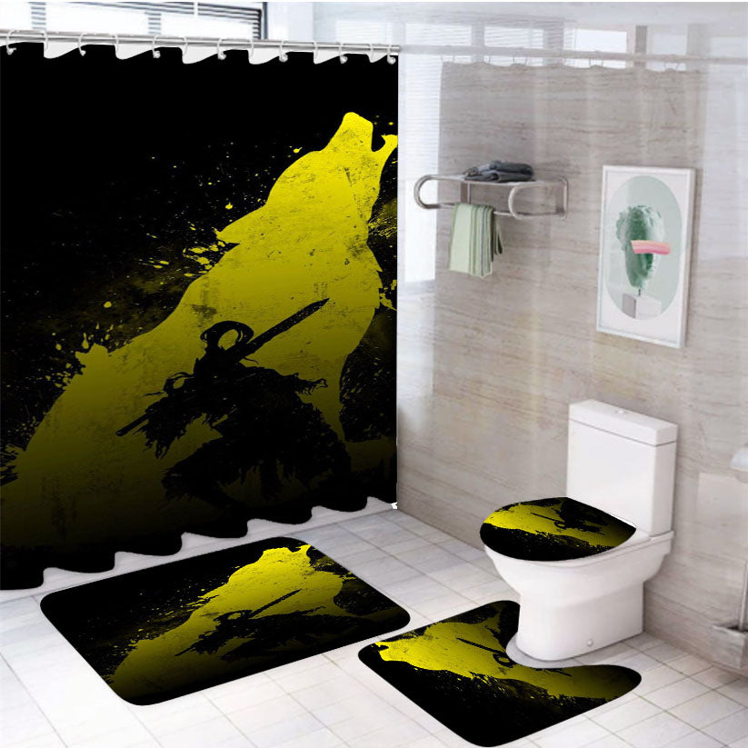 Dark Soul Knight Artorias 4Pcs Bathroom Set Shower Curtain