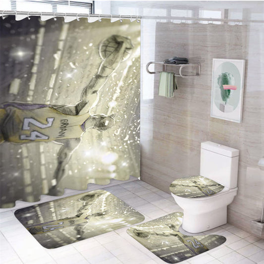 Dear Basketball Kobe Photos 4Pcs Bathroom Set Shower Curtain