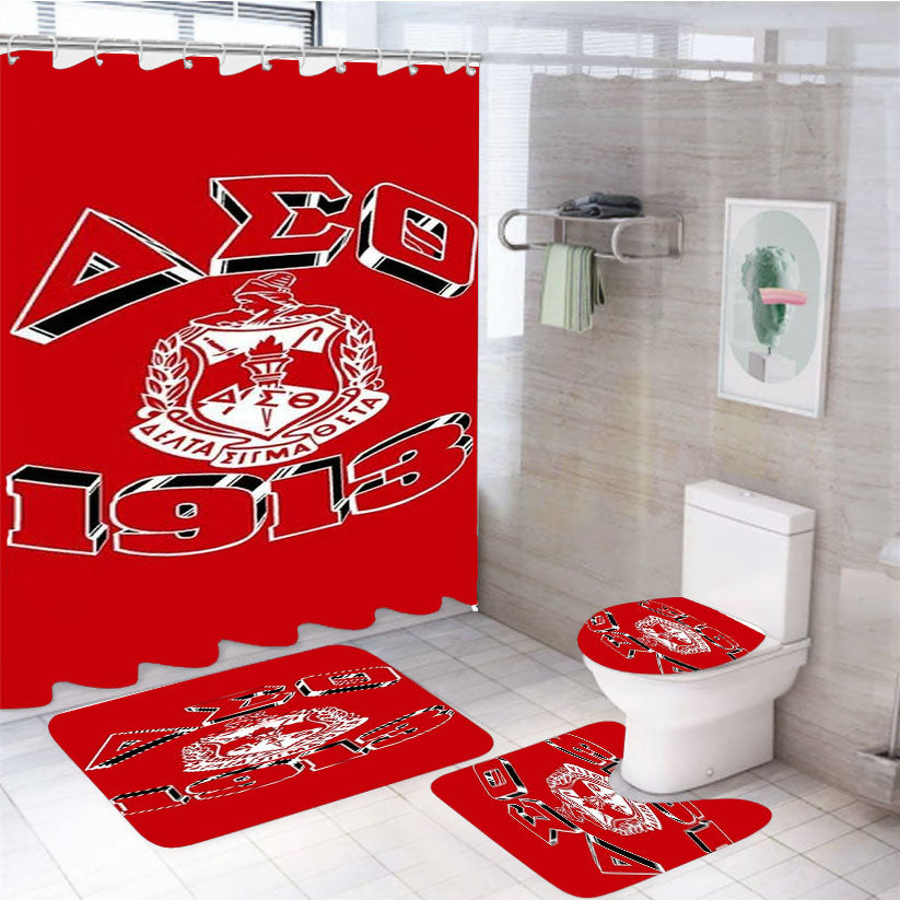 Delta Sigma Theta Icon 4Pcs Bathroom Set Shower Curtain