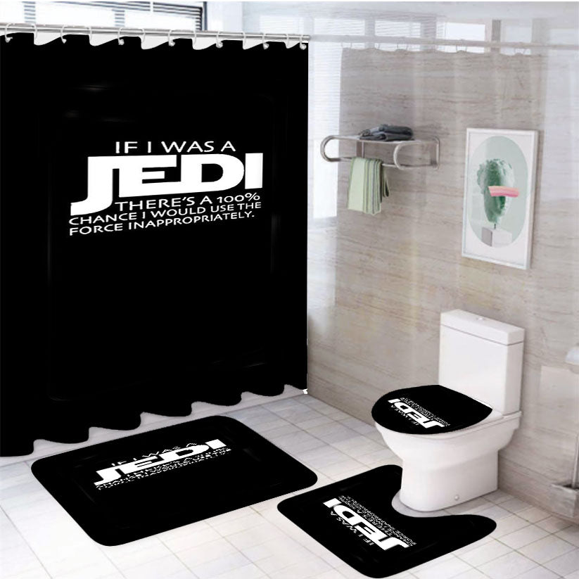Disney Star Wars Jedi 4Pcs Bathroom Set Shower Curtain