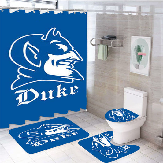 Duke Basic Logo With Old English Lettering 4Pcs Bathroom Set Shower Curtain