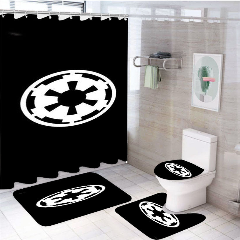 Empire Insignia Logo Star Wars 4Pcs Bathroom Set Shower Curtain