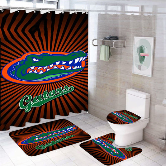Florida Gators 4Pcs Bathroom Set Shower Curtain