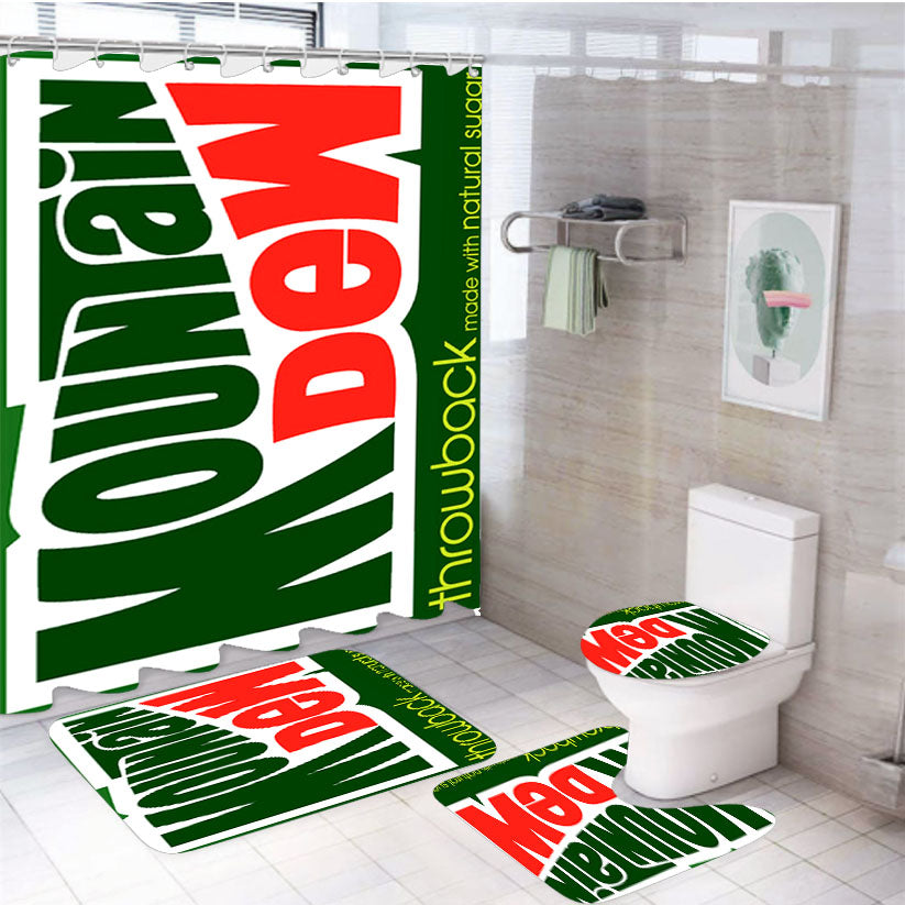 Funny Mountain Dew 4Pcs Bathroom Set Shower Curtain