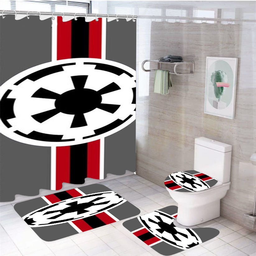 Galactic Empire Star Wars 4Pcs Bathroom Set Shower Curtain