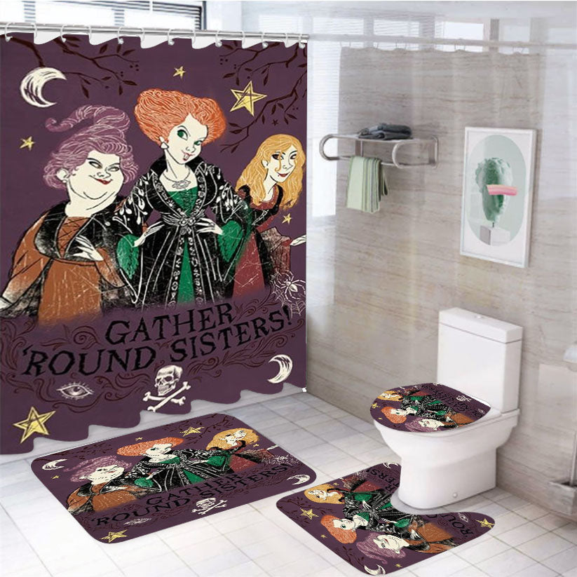 Gather Round Sisters 4Pcs Bathroom Set Shower Curtain