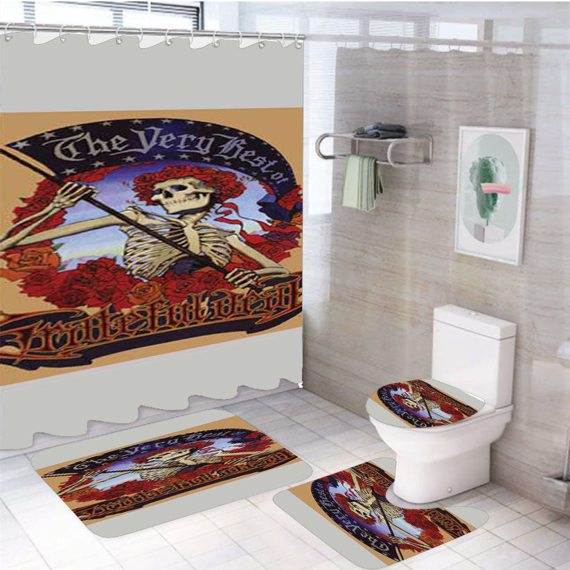 Grateful Dead Very Best Of 4Pcs Bathroom Set Shower Curtain