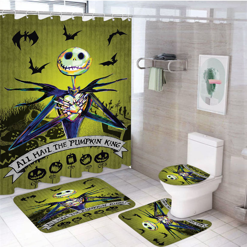 Hail The Pumpkin King 4Pcs Bathroom Set Shower Curtain