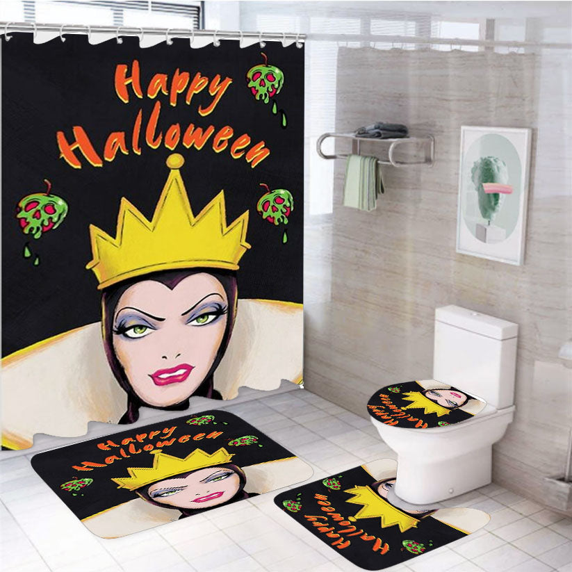 Halloween Evil Queen 4Pcs Bathroom Set Shower Curtain