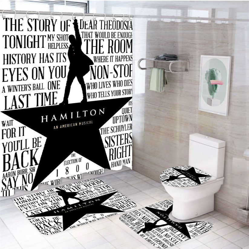Hamilton An American Musical 4Pcs Bathroom Set Shower Curtain
