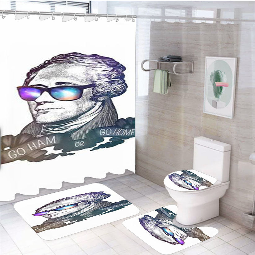 Hamilton Go Ham Or Go Home 4Pcs Bathroom Set Shower Curtain