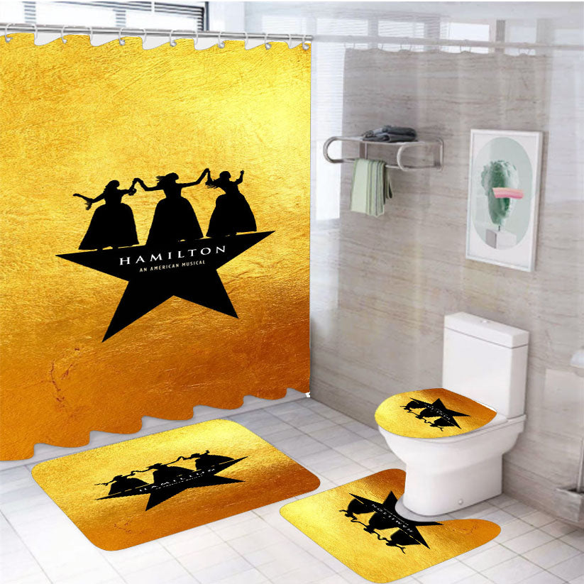 Hamilton Schuyler Sisters 4Pcs Bathroom Set Shower Curtain