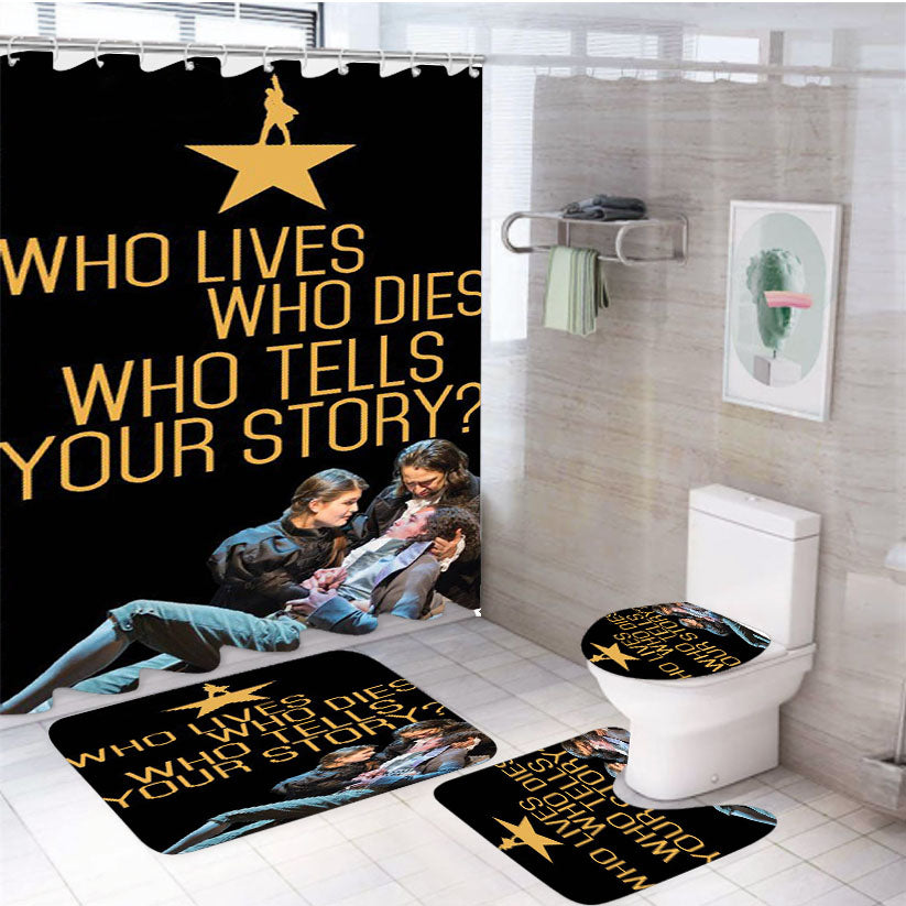 Hamilton The Musical Dies 4Pcs Bathroom Set Shower Curtain