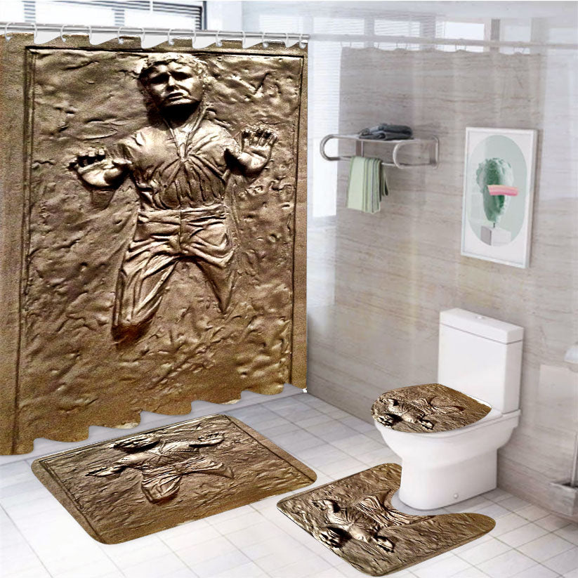 Han Solo Frozen Star Wars 4Pcs Bathroom Set Shower Curtain