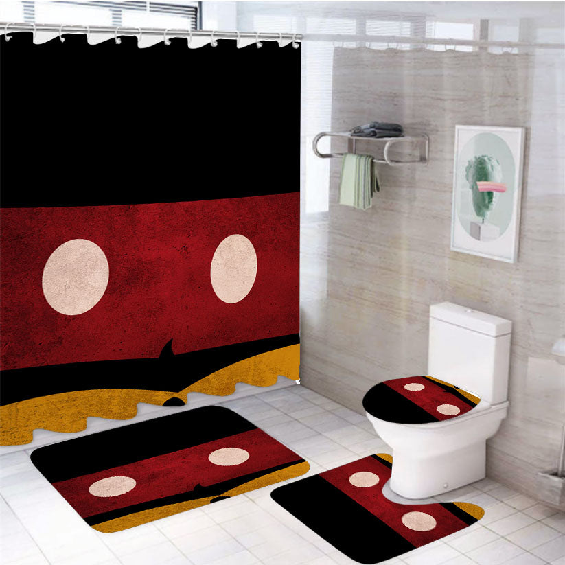 Hipster Mickey Mouse 4Pcs Bathroom Set Shower Curtain