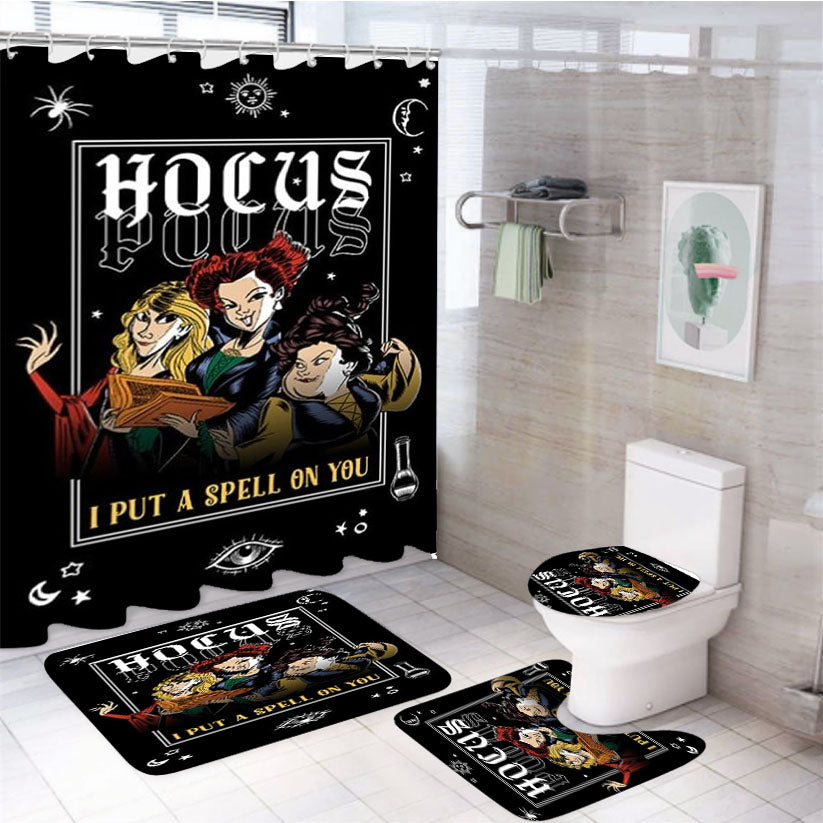 Hocus Pocus Put A Spell On You 4Pcs Bathroom Set Shower Curtain