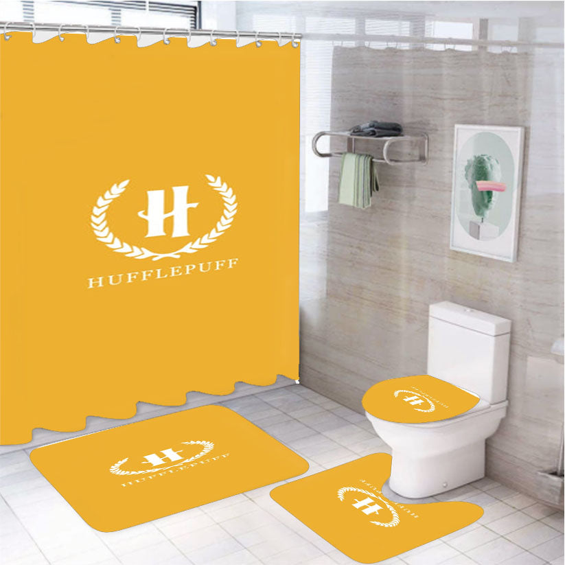 Hufflepuff 4Pcs Bathroom Set Shower Curtain