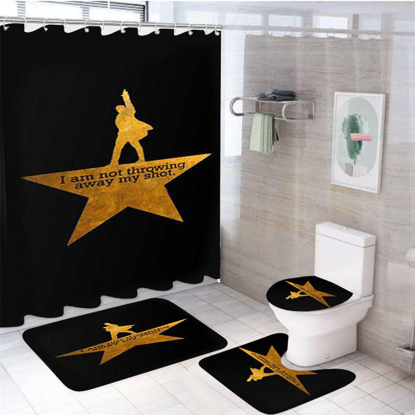 I Am Not Throwing Away My Shot Hamilton 4Pcs Bathroom Set Shower Curtain