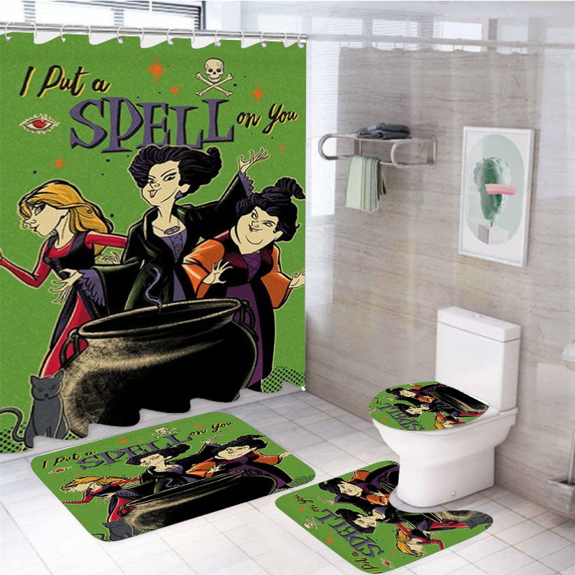 I Put A Spell On You 4Pcs Bathroom Set Shower Curtain