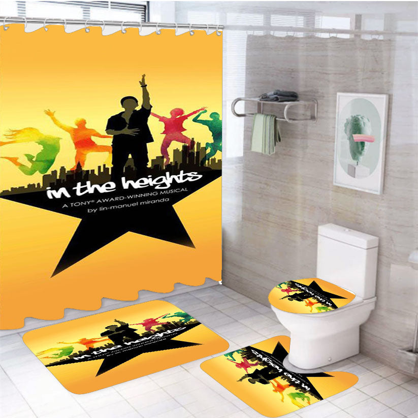 In The Heights Hamilton Broadway Musical 4Pcs Bathroom Set Shower Curtain