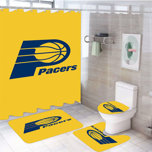 Indiana Pacers 4Pcs Bathroom Set Shower Curtain