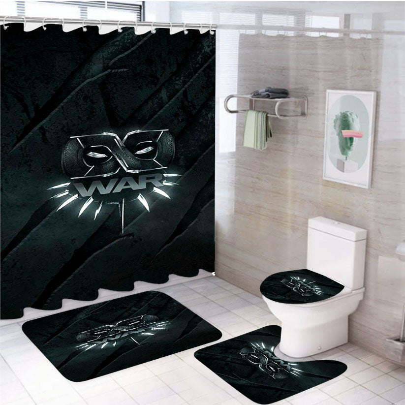 Infinity War Poster Black Panther 4Pcs Bathroom Set Shower Curtain