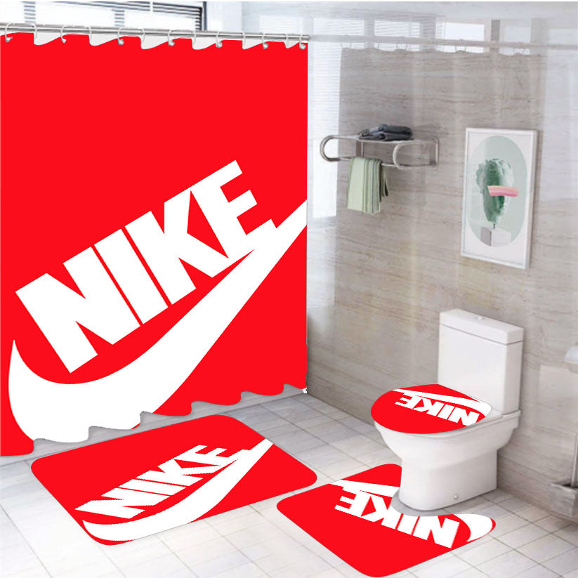 Iphone Nike Wallpaper 4Pcs Bathroom Set Shower Curtain