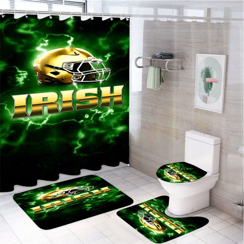 Irish Green Lighting Notre Dame 4Pcs Bathroom Set Shower Curtain