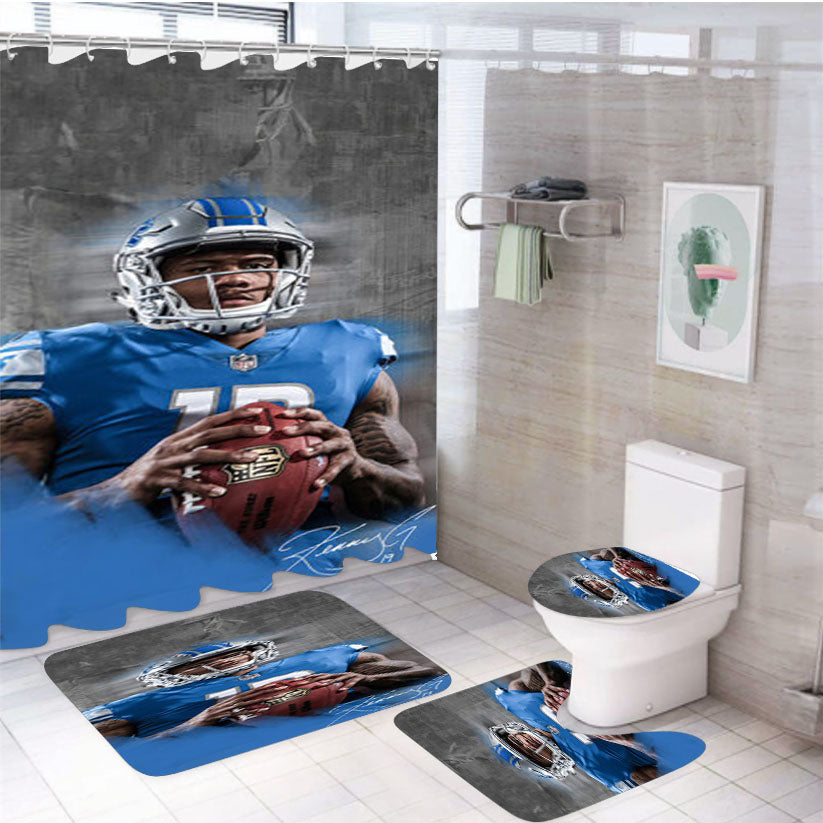 Kenny Golladay Detroit Lions 4Pcs Bathroom Set Shower Curtain