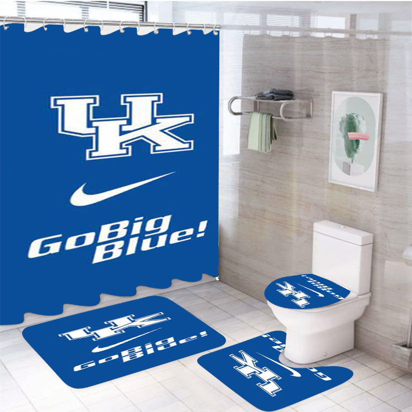 Kentucky Wildcats Logo Nike  4Pcs Bathroom Set Shower Curtain