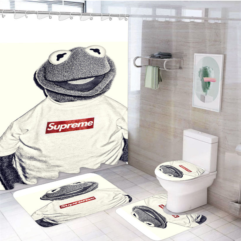 Kermit Shirt Supreme 4Pcs Bathroom Set Shower Curtain
